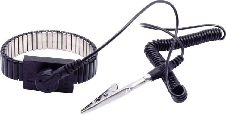 Produktbild: Quadrios ESD-Handgelenkband Schwarz Druckknopf 10mm