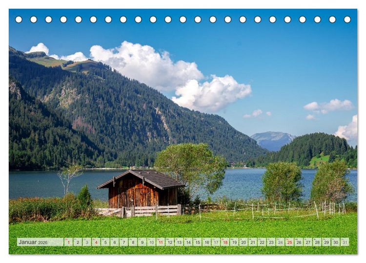 Produktbild: Urlaub im Tannheimer Tal (Tischkalender 2026 DIN A5 quer), CALVENDO Monatskalender