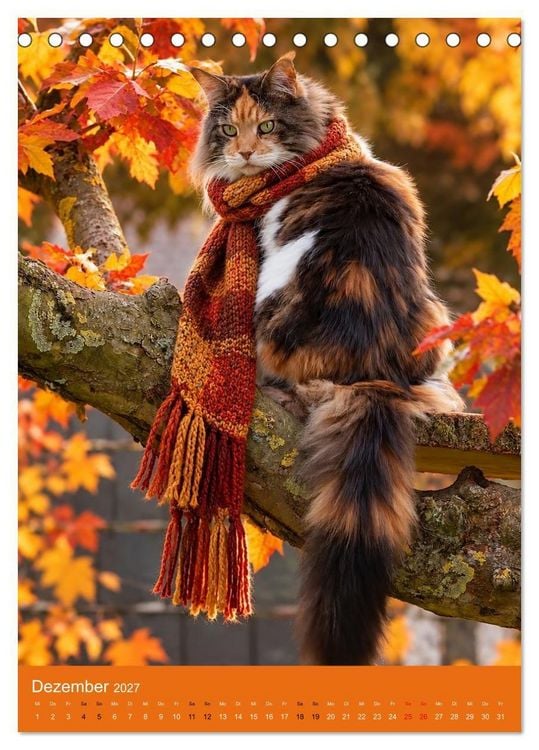 Produktbild: Goldener Herbst Eine tierische Fantasiewelt (Tischkalender 2027 DIN A5 hoch), CALVENDO Monatskalender