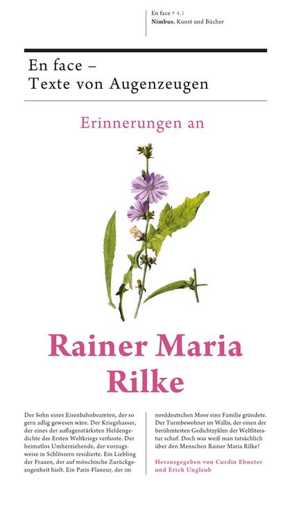 Produktbild: Erinnerungen an Rainer Maria Rilke