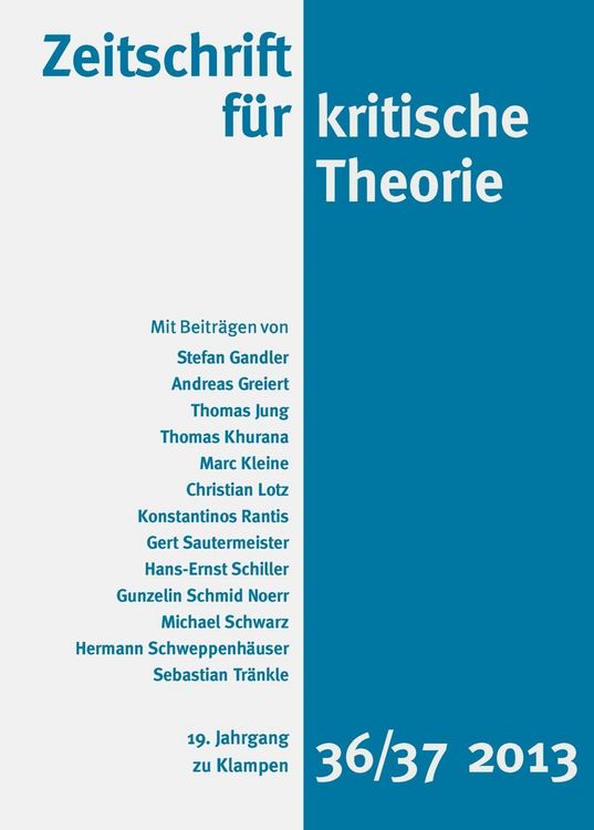 Produktbild: Zeitschrift f&uuml;r kritische Theorie / Zeitschrift f&uuml;r kritische Theorie, Heft 36/37