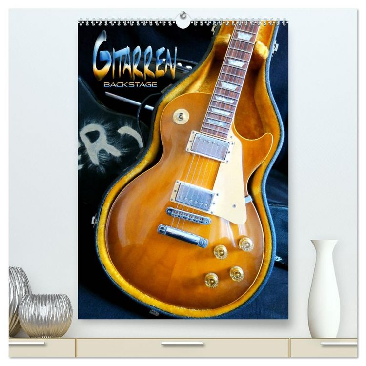 Produktbild: Gitarren backstage (hochwertiger Premium Wandkalender 2026 DIN A2 hoch), Kunstdruck in Hochglanz