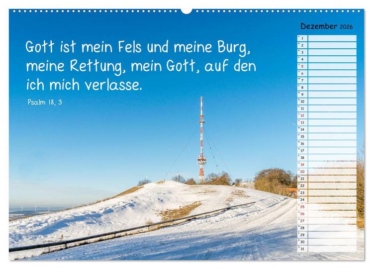 Produktbild: Heimat Hesselberg (hochwertiger Premium Wandkalender 2026 DIN A2 quer), Kunstdruck in Hochglanz