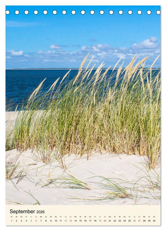 Produktbild: INSEL SYLT, Berauschende Nat&uuml;rlichkeit (Tischkalender 2026 DIN A5 hoch), CALVENDO Monatskalender