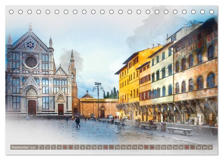 Produktbild: Florenz Hauptstadt der Toskana (Tischkalender 2026 DIN A5 quer), CALVENDO Monatskalender