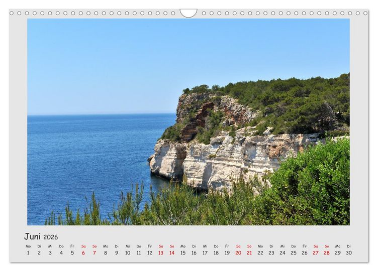 Produktbild: Menorca, die sch&ouml;ne Schwester (Wandkalender 2026 DIN A3 quer), CALVENDO Monatskalender