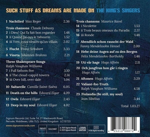 Produktbild: The King's Singers: Such stuff as dreams are made on