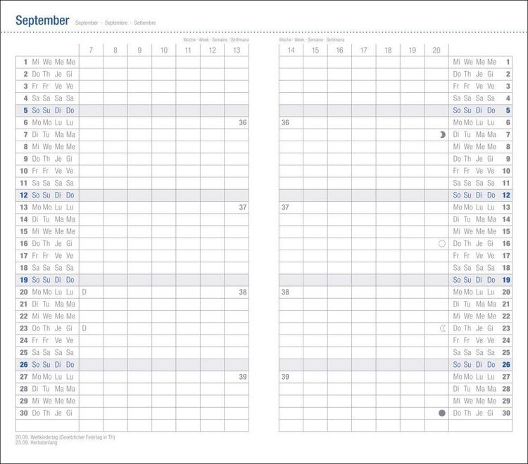Produktbild: Monats-Taschenkalender, schwarz 2027