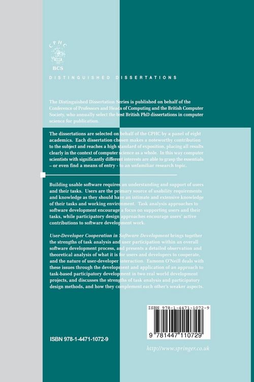 Produktbild: User-Developer Cooperation in Software Development