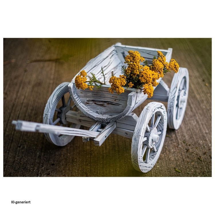 Produktbild: HTI-Living Holzhandwagen Wei&szlig; Rustikal Sommerset Holzhandwagen Wei&szlig; Rustikal Sommerset