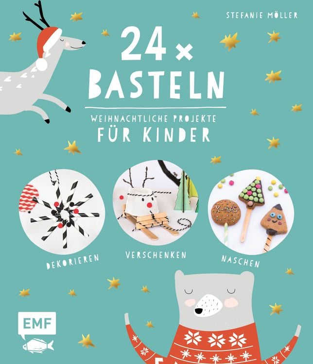 Produktbild: 24 x Basteln &ndash; Weihnachtliche Projekte f&uuml;r Kinder
