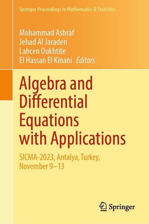 Produktbild: Algebra and Differential Equations with Applications
