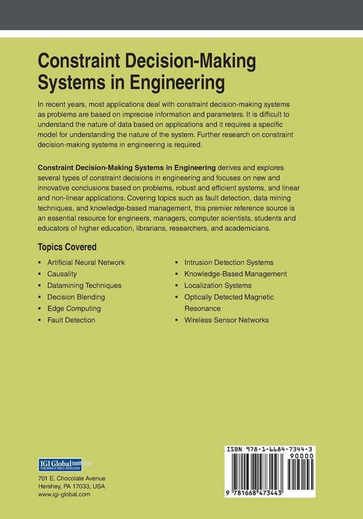 Produktbild: Constraint Decision-Making Systems in Engineering