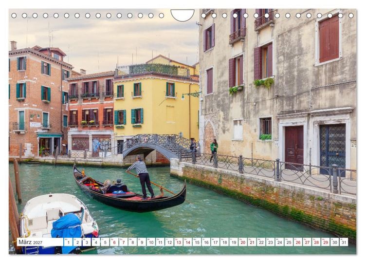 Produktbild: Venedig und Burano - Lagunenstadt und bunte H&auml;user (Wandkalender 2027 DIN A4 quer), CALVENDO Monatskalender