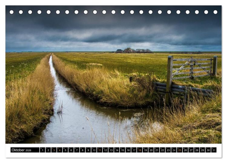 Produktbild: Tr&auml;umende Bilder - Die Nordseehalbinsel Eiderstedt (Tischkalender 2026 DIN A5 quer), CALVENDO Monatskalender