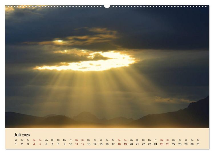 Produktbild: Lichtstimmungen des Nordens (Wandkalender 2026 DIN A2 quer), CALVENDO Monatskalender