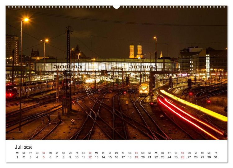 Produktbild: Nachts in M&uuml;nchen (Wandkalender 2026 DIN A2 quer), CALVENDO Monatskalender