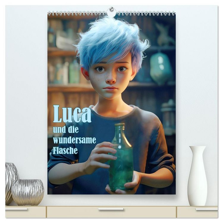 Produktbild: Luca und die wundersame Flasche (hochwertiger Premium Wandkalender 2026 DIN A2 hoch), Kunstdruck in Hochglanz