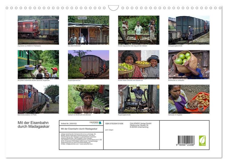 Produktbild: Mit der Eisenbahn durch Madagaskar (Wandkalender 2027 DIN A3 quer), CALVENDO Monatskalender