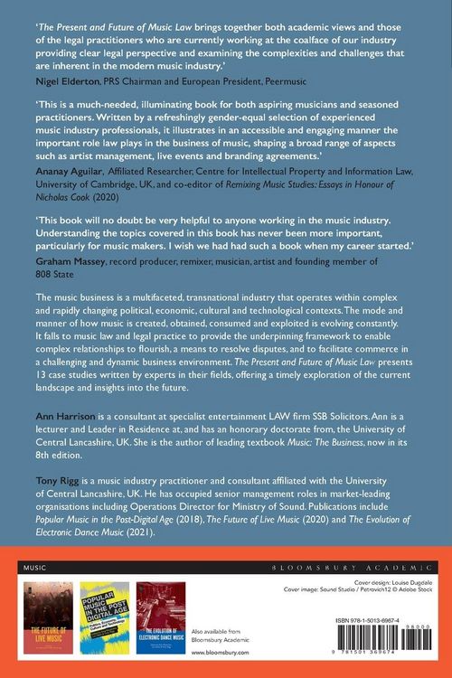 Produktbild: The Present and Future of Music Law