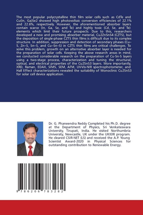 Produktbild: Preparation of Cu-Sn-S Thin Films for Solar Cell Application