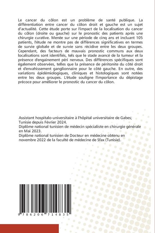 Produktbild: Comparaison De L'adenocarcinome Du Colon Droit Et Gauche