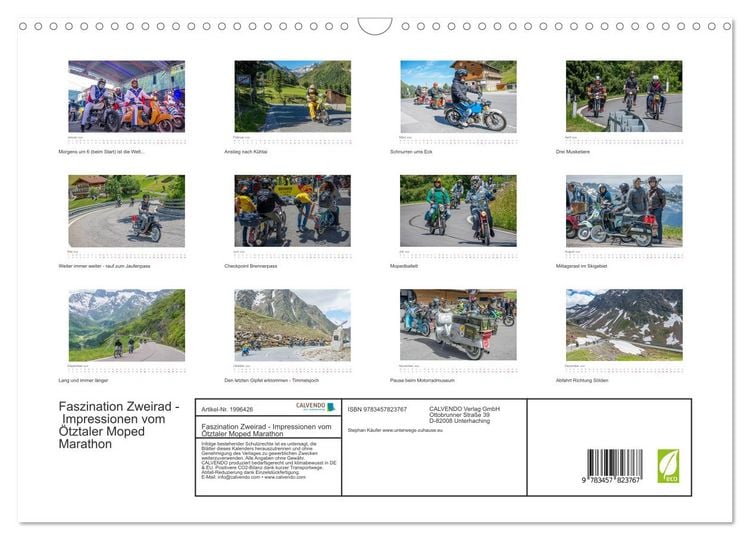 Produktbild: Faszination Zweirad - Impressionen vom &Ouml;tztaler Moped Marathon (Wandkalender 2026 DIN A3 quer), CALVENDO Monatskalender