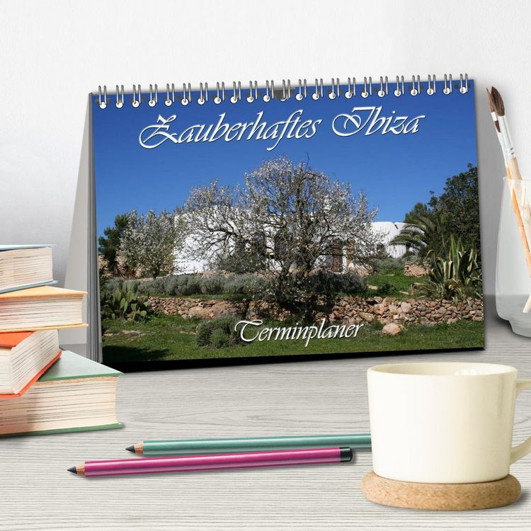 Produktbild: Zauberhaftes Ibiza - Terminplaner (Tischkalender 2026 DIN A5 quer), CALVENDO Monatskalender