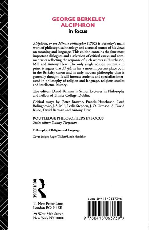 Produktbild: George Berkeley Alciphron in Focus
