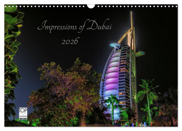 Produktbild: Impressions of Dubai 2026 (Wandkalender 2026 DIN A3 quer), CALVENDO Monatskalender
