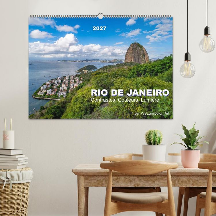 Produktbild: RIO DE JANEIRO Contrastes. Couleurs. Lumi&egrave;re. (Calendrier mural 2027 DIN A2 vertical), CALVENDO calendrier mensuel
