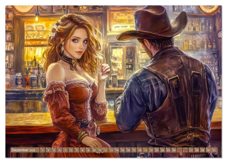 Produktbild: Wilder Westen - Cowboys in Aktion (Wandkalender 2026 DIN A3 quer), CALVENDO Monatskalender