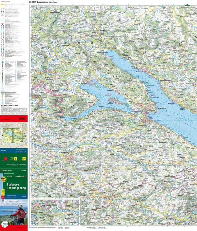 Produktbild: Bodensee und Umgebung, Rad- und Freizeitkarte 1:75.000, freytag & berndt, RK 0099