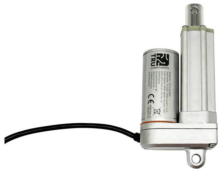 Produktbild: TRU COMPONENTS Elektrozylinder TC12-50-500P TC-13492764 Hubl&auml;nge 50 mm Schubkraft 500 N 12 V/DC 1 St.