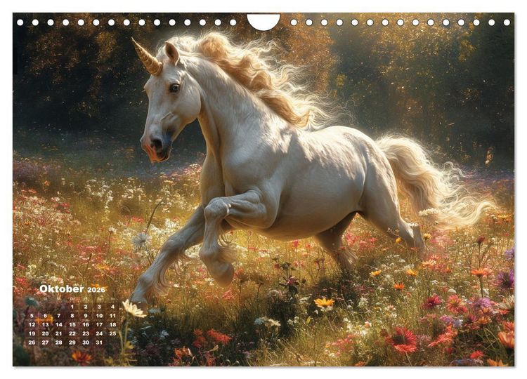 Produktbild: Fliegende M&auml;hnen und Sternenstaub - Ein zauberhafter Jahresbegleiter (Wandkalender 2026 DIN A4 quer), CALVENDO Monatskalender