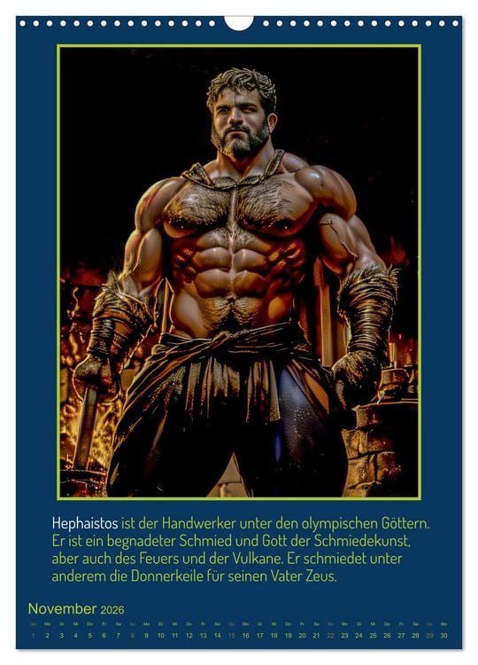 Produktbild: Olympische G&ouml;tter (Wandkalender 2026 DIN A3 hoch), CALVENDO Monatskalender