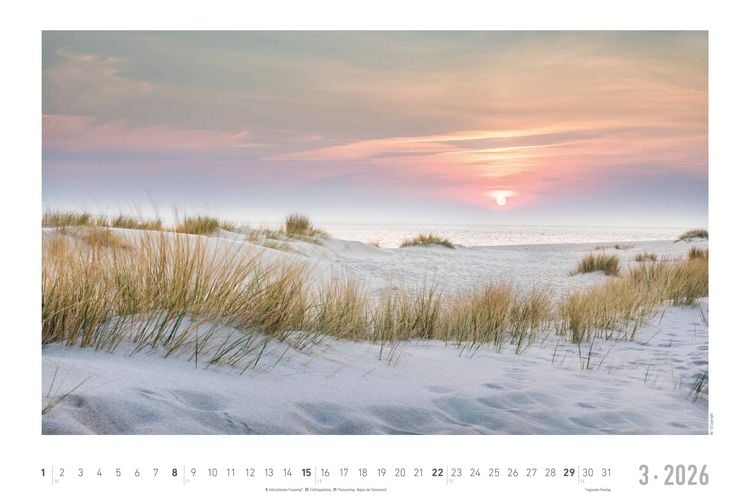 Produktbild: Seeblick 2026 - Bildkalender quer 49,5x33 cm - Sea View - die schönsten Strandbilder - Landschaftskalender - Wandkalender - Wandplaner