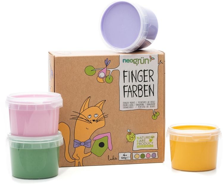 Produktbild: neogr&uuml;n Fingerfarben 4er Set Luka