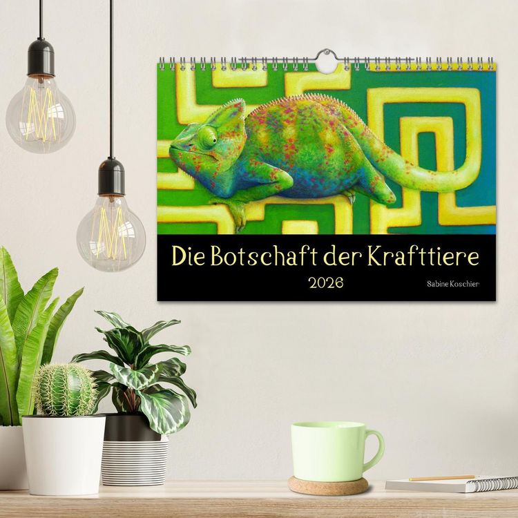 Produktbild: Die Botschaft der Krafttiere (Wandkalender 2026 DIN A4 quer), CALVENDO Monatskalender