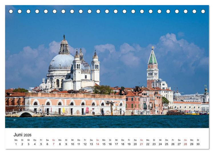 Produktbild: Unterwegs in Venedig (Tischkalender 2026 DIN A5 quer), CALVENDO Monatskalender