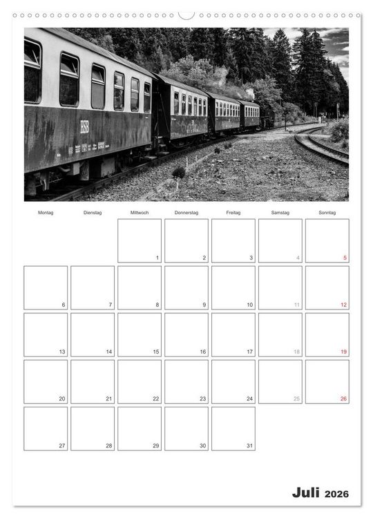 Produktbild: Unter Dampf. Eisenbahnromantik im Harz (Wandkalender 2026 DIN A2 hoch), CALVENDO Monatskalender