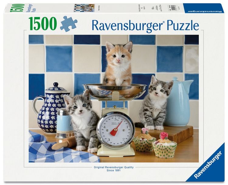 Produktbild: Erwachsenenpuzzle 1500 Teile - K&auml;tzchen in der K&uuml;che