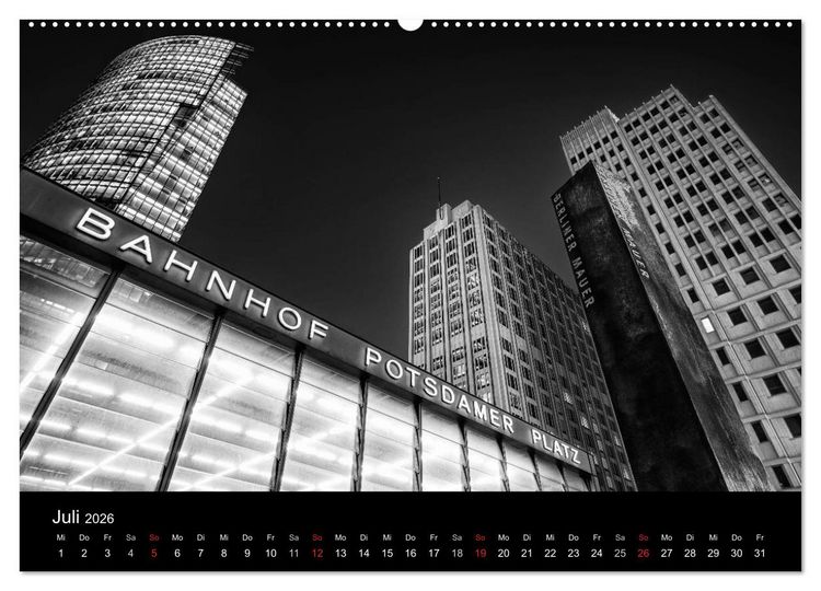 Produktbild: Berlin Monochrome (hochwertiger Premium Wandkalender 2026 DIN A2 quer), Kunstdruck in Hochglanz