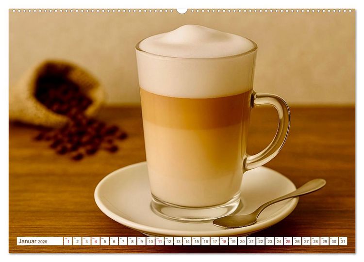 Produktbild: Hei&szlig;er Kaffee (Wandkalender 2026 DIN A2 quer), CALVENDO Monatskalender