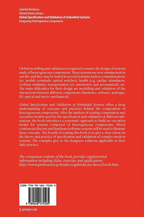 Produktbild: Global Specification and Validation of Embedded Systems