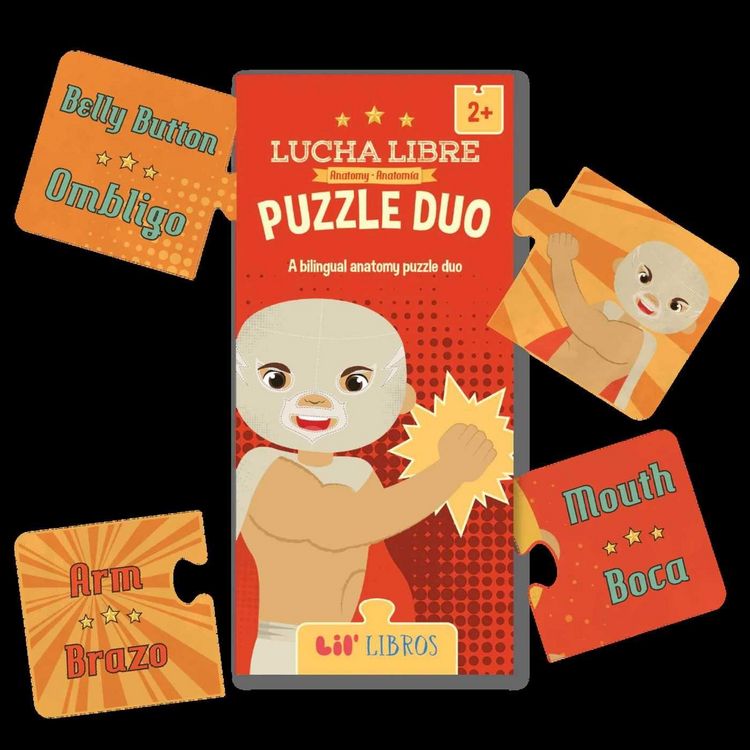 Produktbild: Lucha Libre: Anatomy / Anatom&iacute;a Lil' Puzzle Duo 20 Piece (Bilingual: English/Spanish)