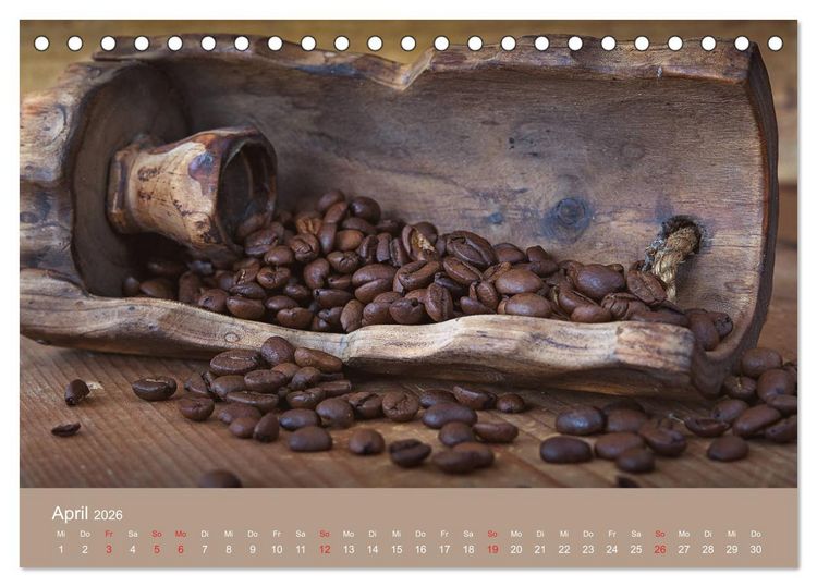Produktbild: I Love Coffee - Dein Kaffeekalender f&uuml;r Geniesser des schwarzen Goldes (Tischkalender 2026 DIN A5 quer), CALVENDO Monatskalender