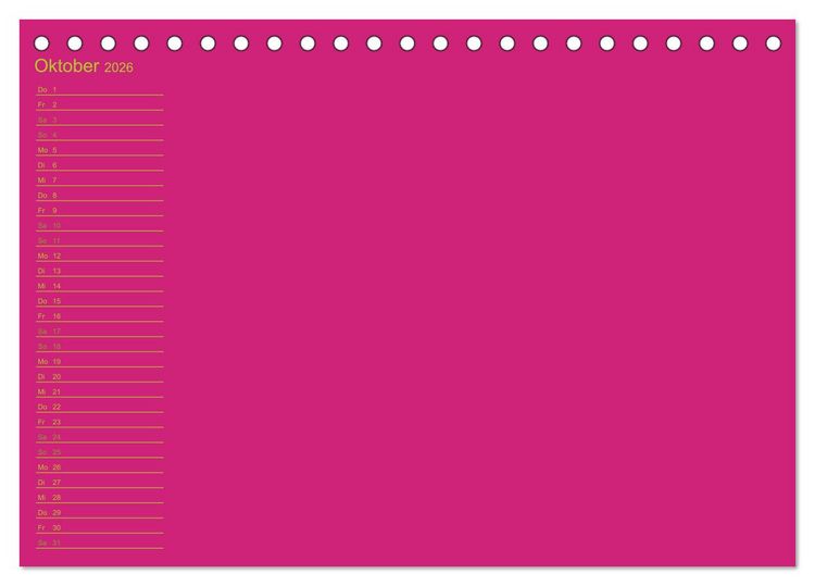 Produktbild: Bastel-Geburtstagskalender pink / Geburtstagskalender (Tischkalender 2026 DIN A5 quer), CALVENDO Monatskalender