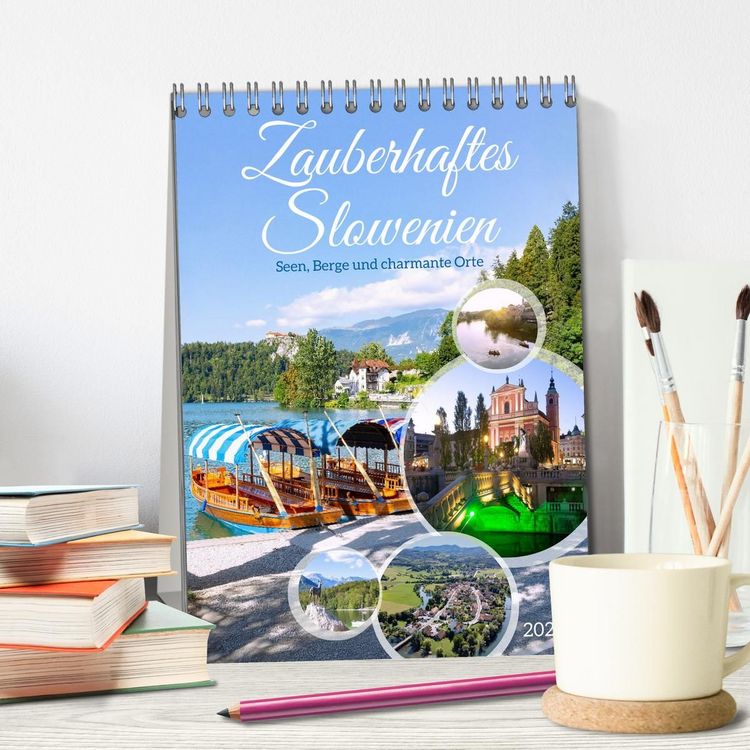 Produktbild: Zauberhaftes Slowenien. Seen, Berge und charmante Orte (Tischkalender 2027 DIN A5 hoch), CALVENDO Monatskalender