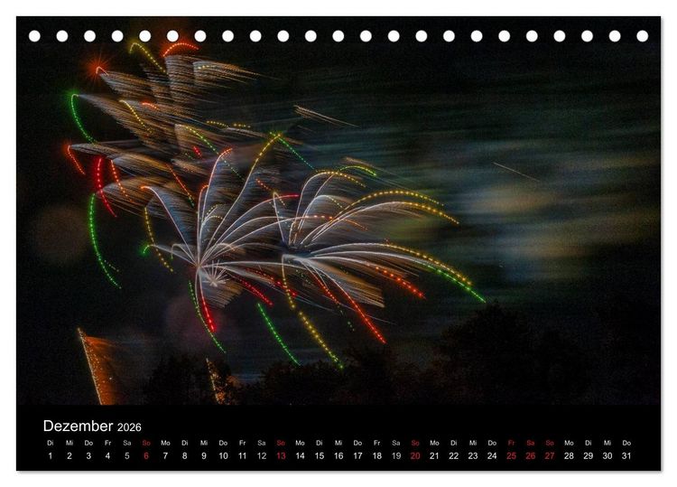 Produktbild: Das Feuerwerk (Tischkalender 2026 DIN A5 quer), CALVENDO Monatskalender